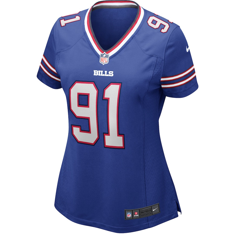 Ed Oliver 91 Buffalo Bills Game Royal NFL Jersey Women's
