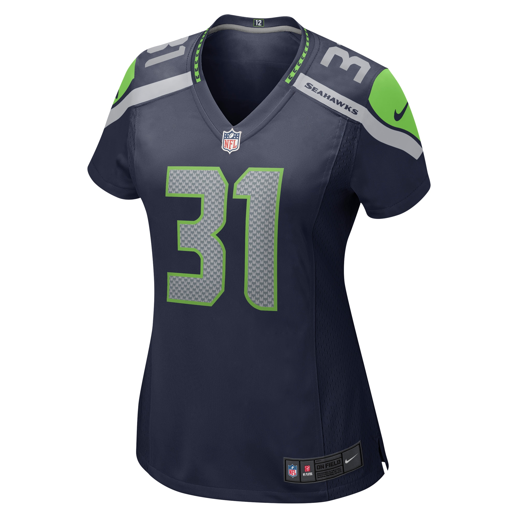 Seattle Seahawks Kam Chancellor College Navy Retired Player Game NFL Jersey Women's