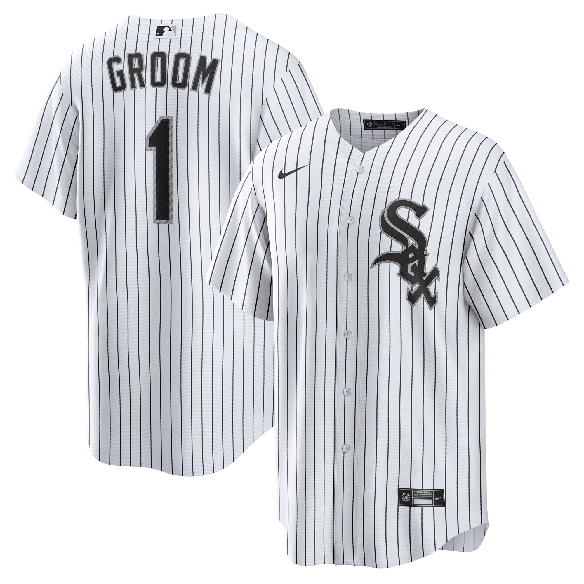 Chicago White Sox White #1 Groom Home MLB Jersey Men's