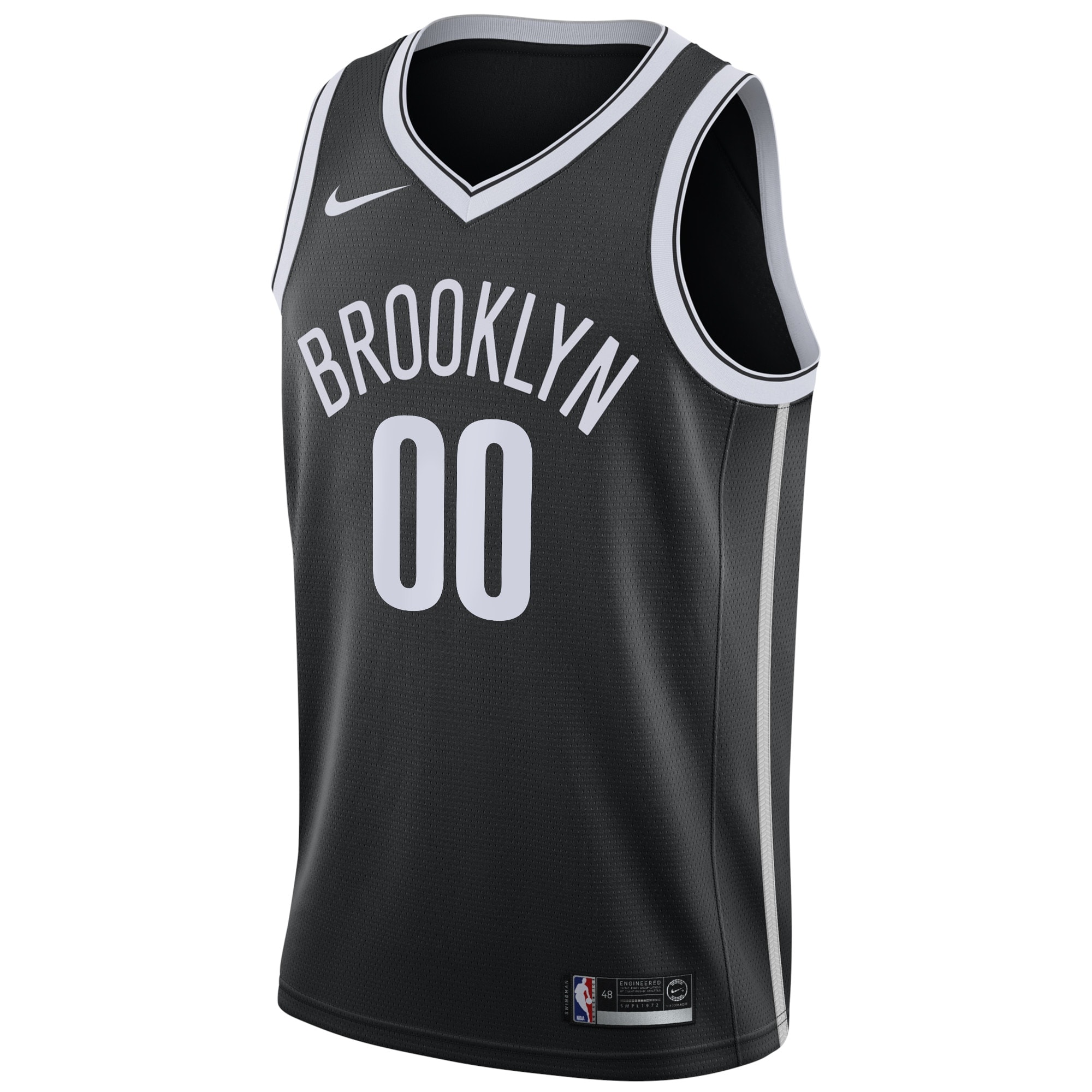 Brooklyn Nets Icon Edition Swingman Black Custom NBA Jersey Youth