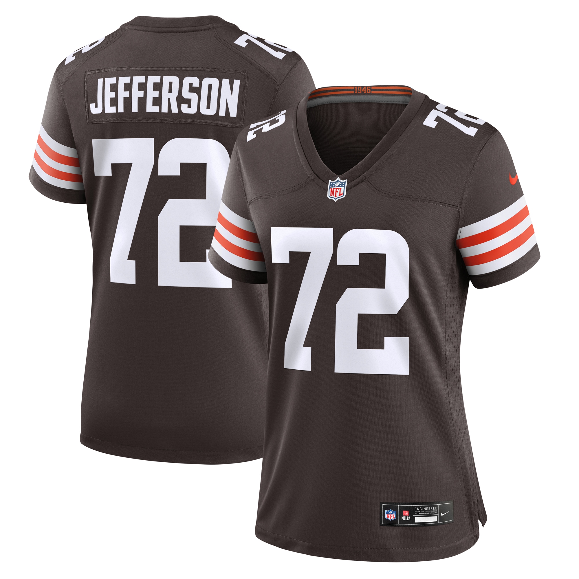 Cleveland Browns Quinton Jefferson Brown Game NFL Jersey Women's