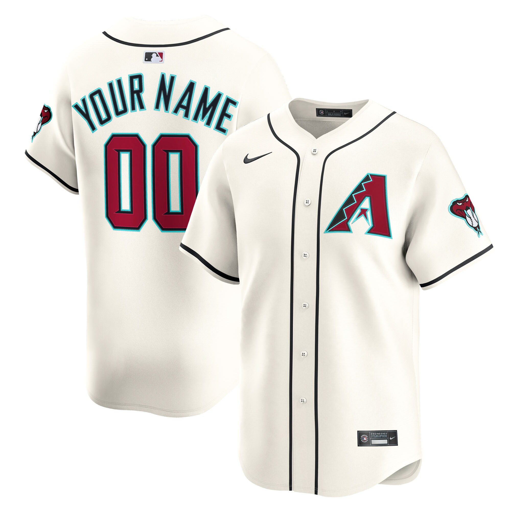 Arizona Diamondbacks Cream Home Limited Custom MLB Jersey Men's