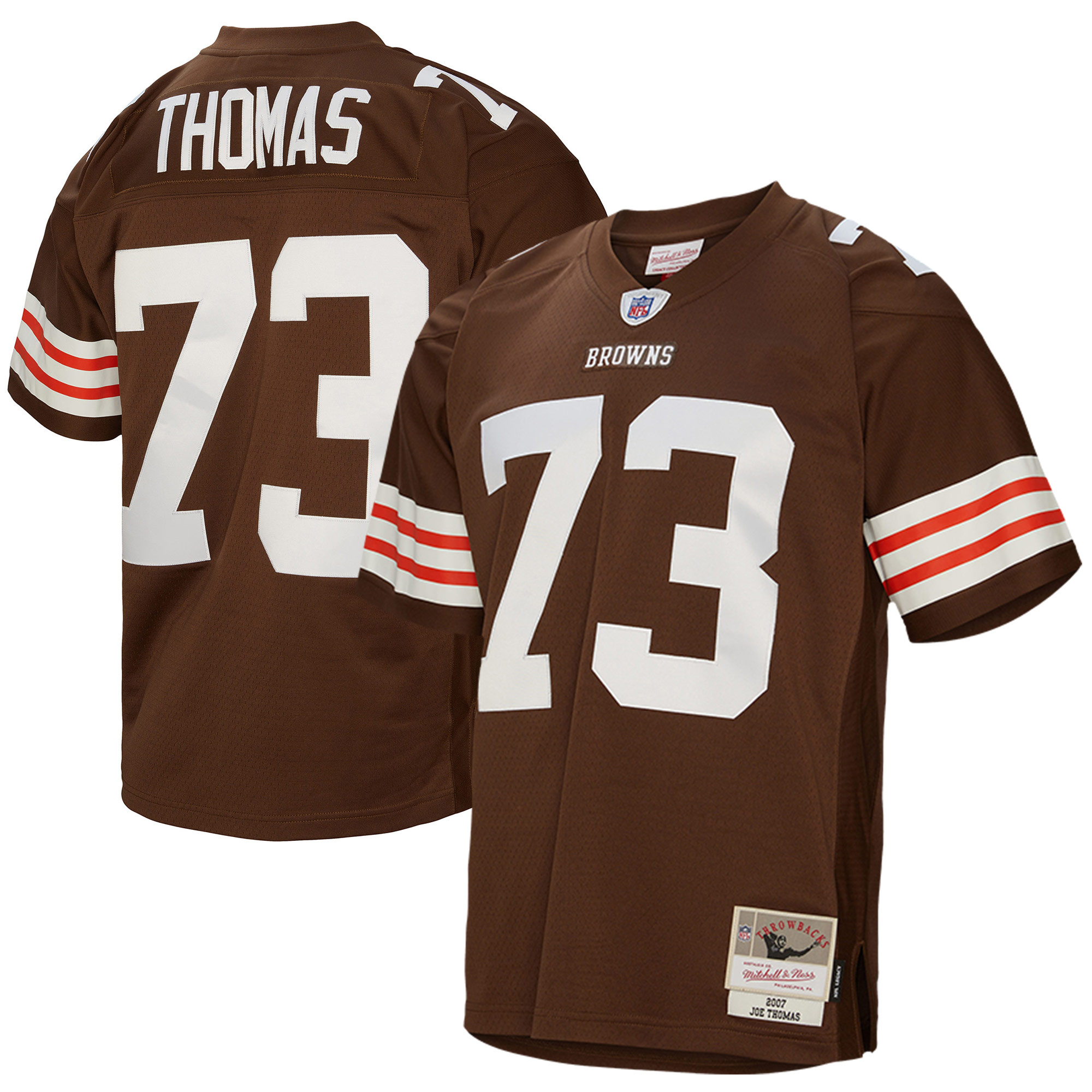 Cleveland Browns Joe Thomas Mitchell Ness Brown Legacy NFL Jersey Men's