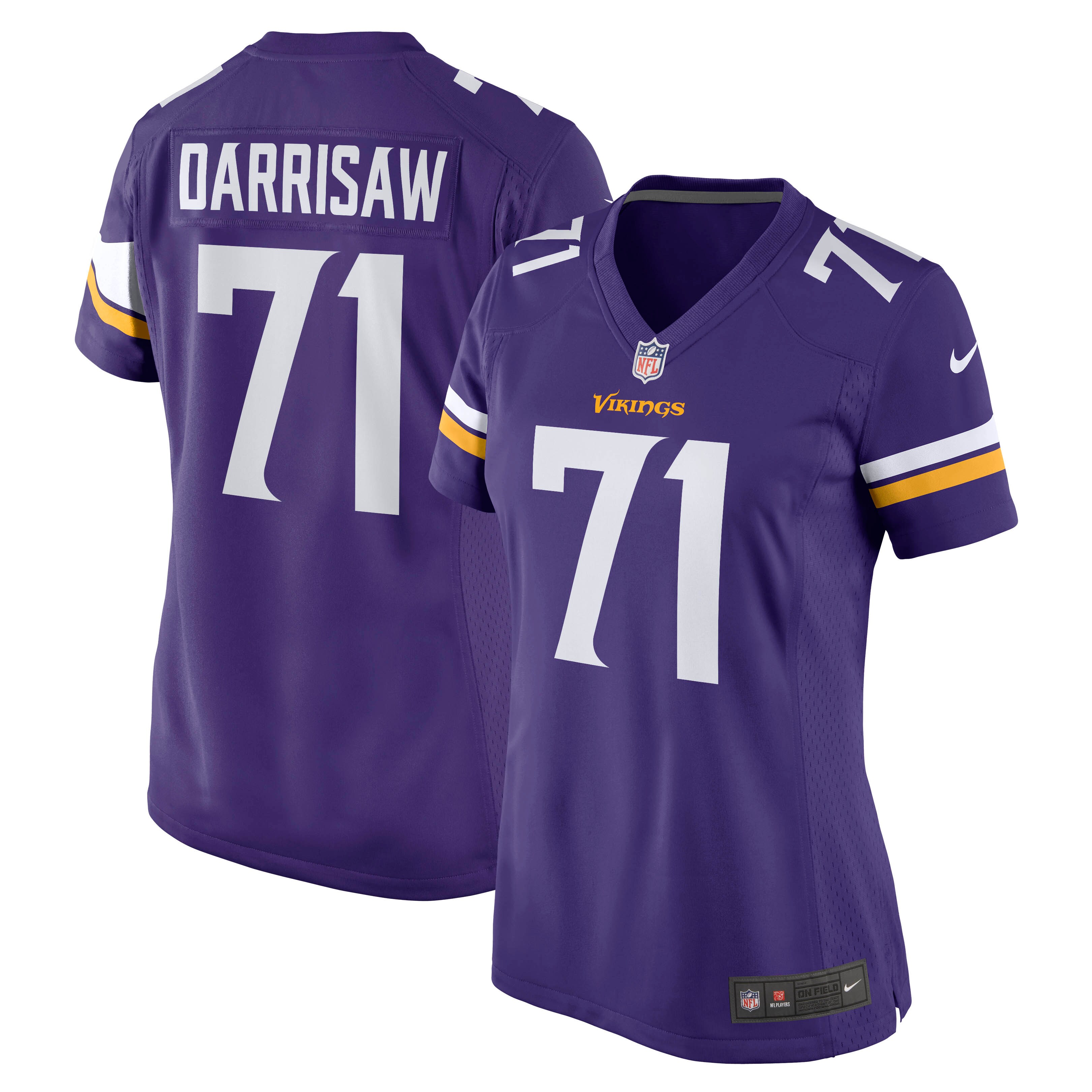 Minnesota Vikings Christian Darrisaw Purple Game NFL Jersey Women's