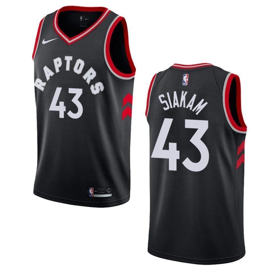 Toronto Raptors 43 Pascal Siakam Statement Swingman Black NBA Jersey Men's