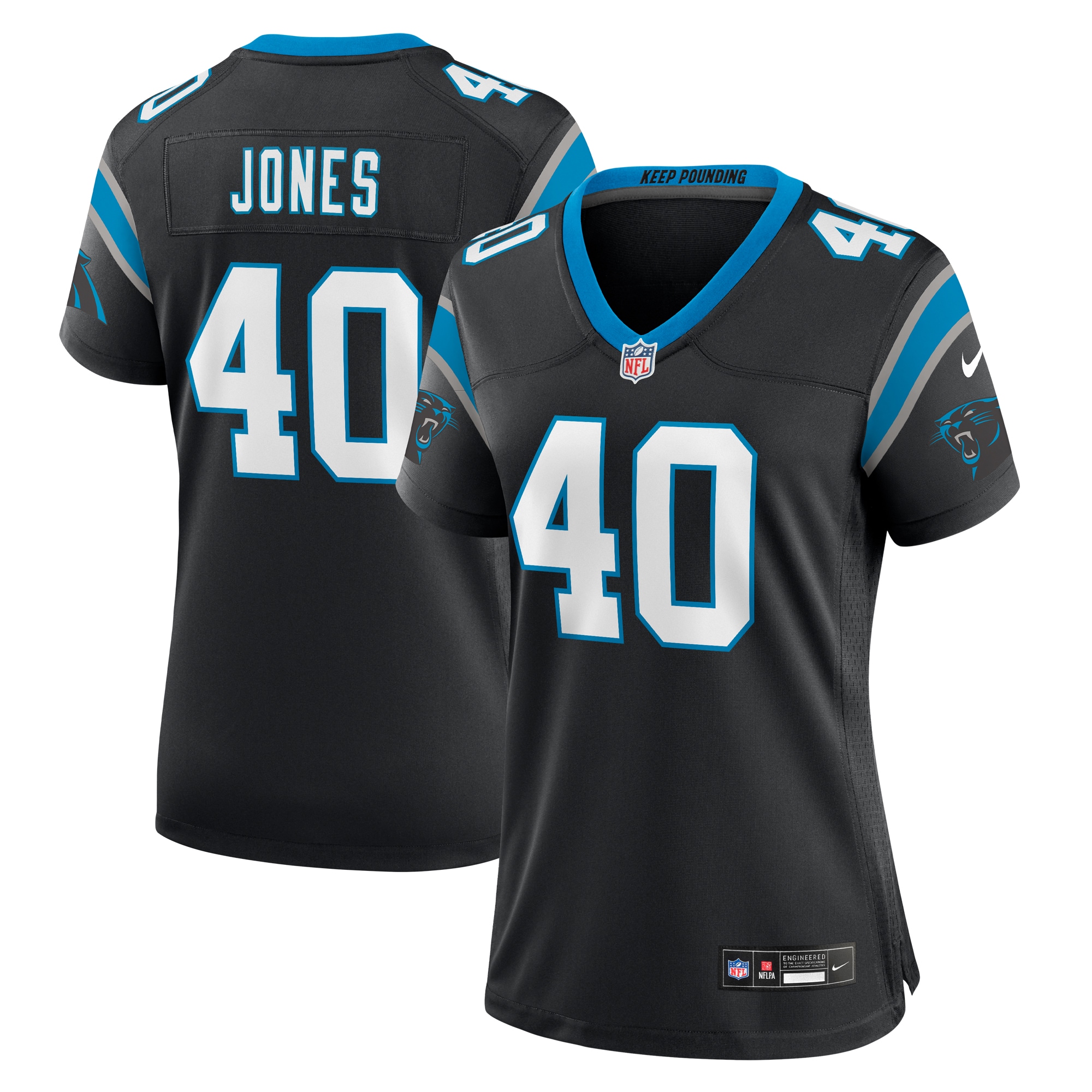 Carolina Panthers Deion Jones Black Game NFL Jersey Women's