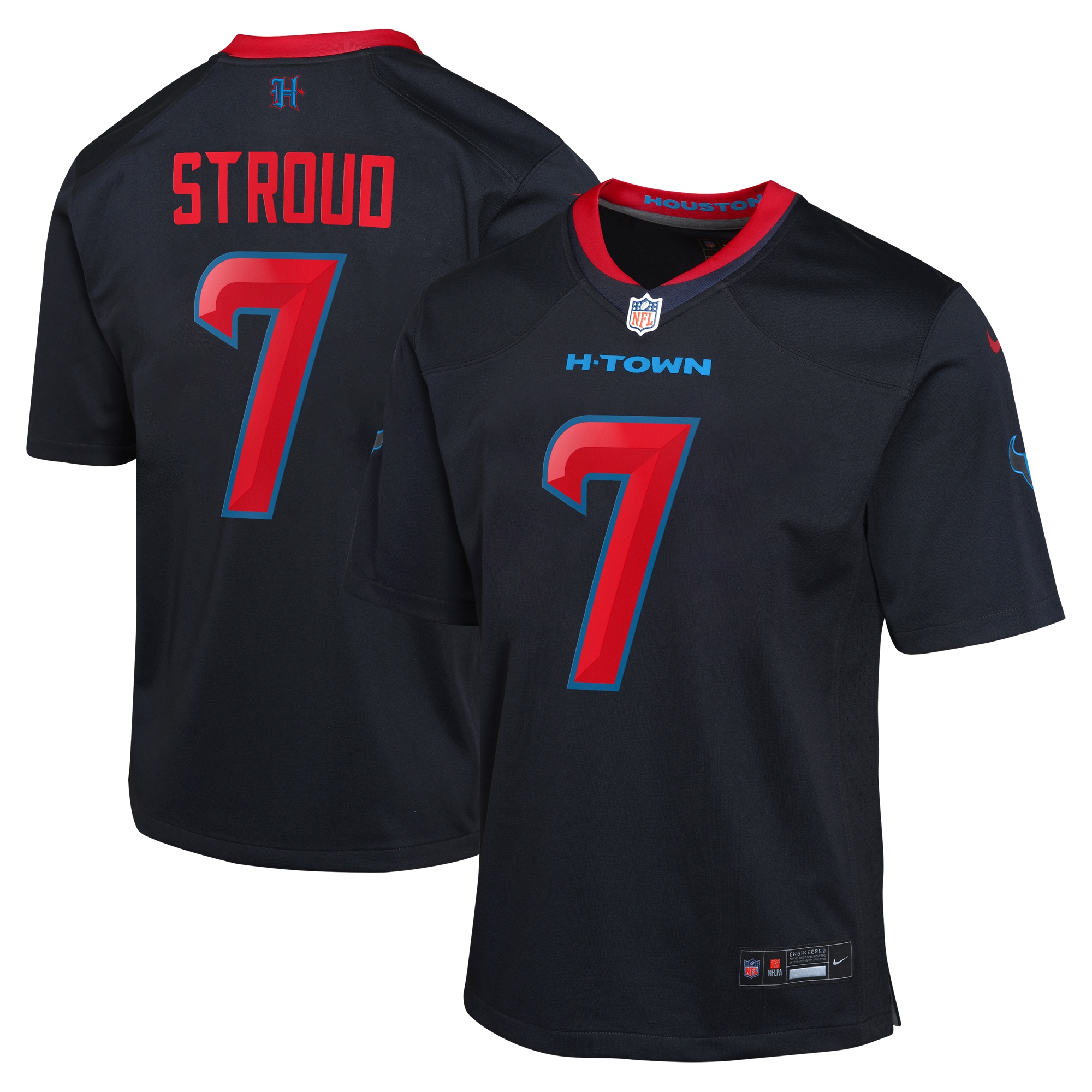 Houston Texans C.J. Stroud Navy 2nd Alternate Game NFL Jersey Youth