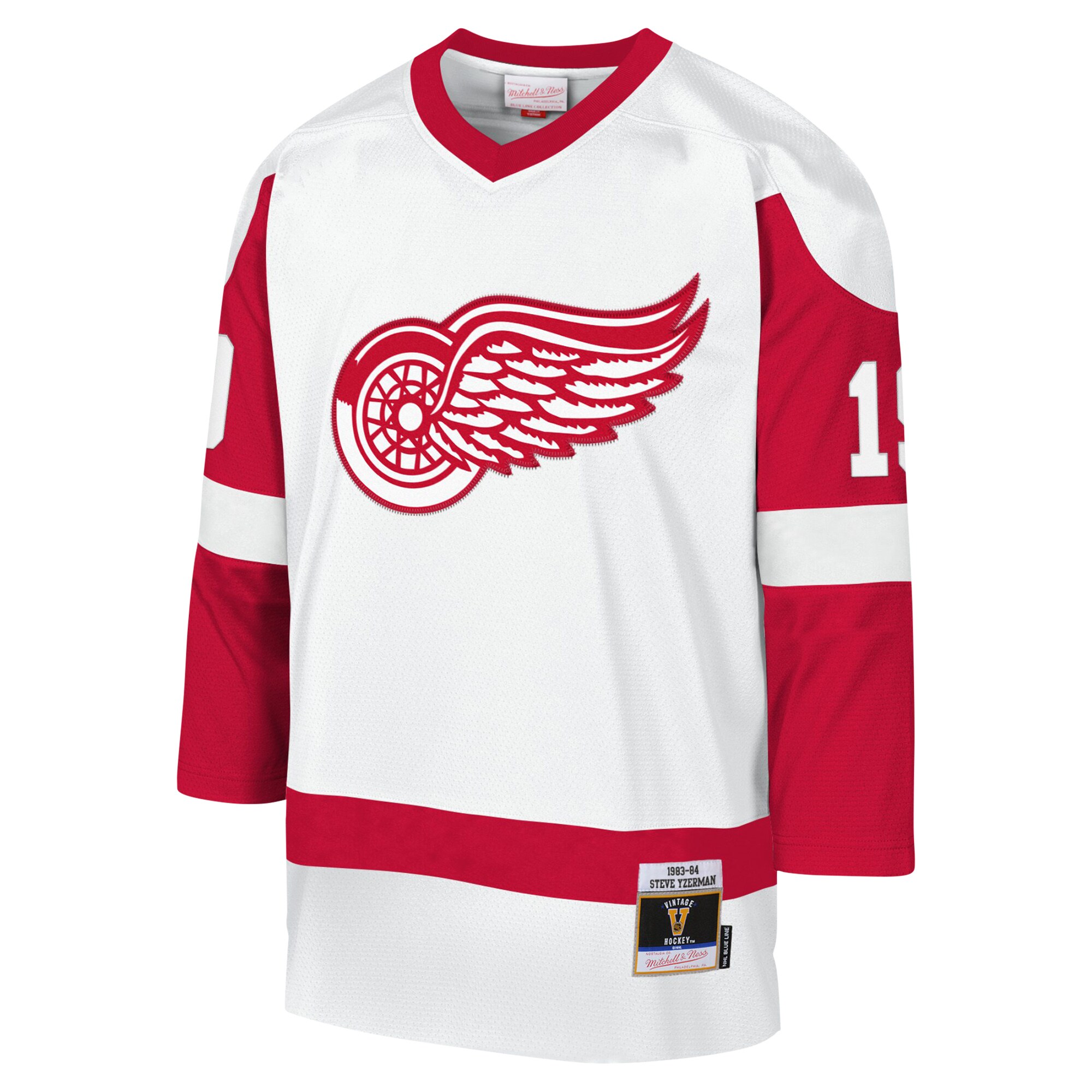 Detroit Red Wings Steve Yzerman Mitchell Ness White 1983-84 Blue Line Player NHL Jersey Youth