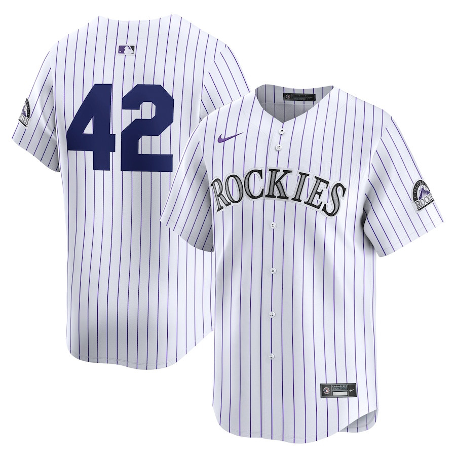 Colorado Rockies 2024 Jackie Robinson Day Home Limited White MLB Jersey Men's