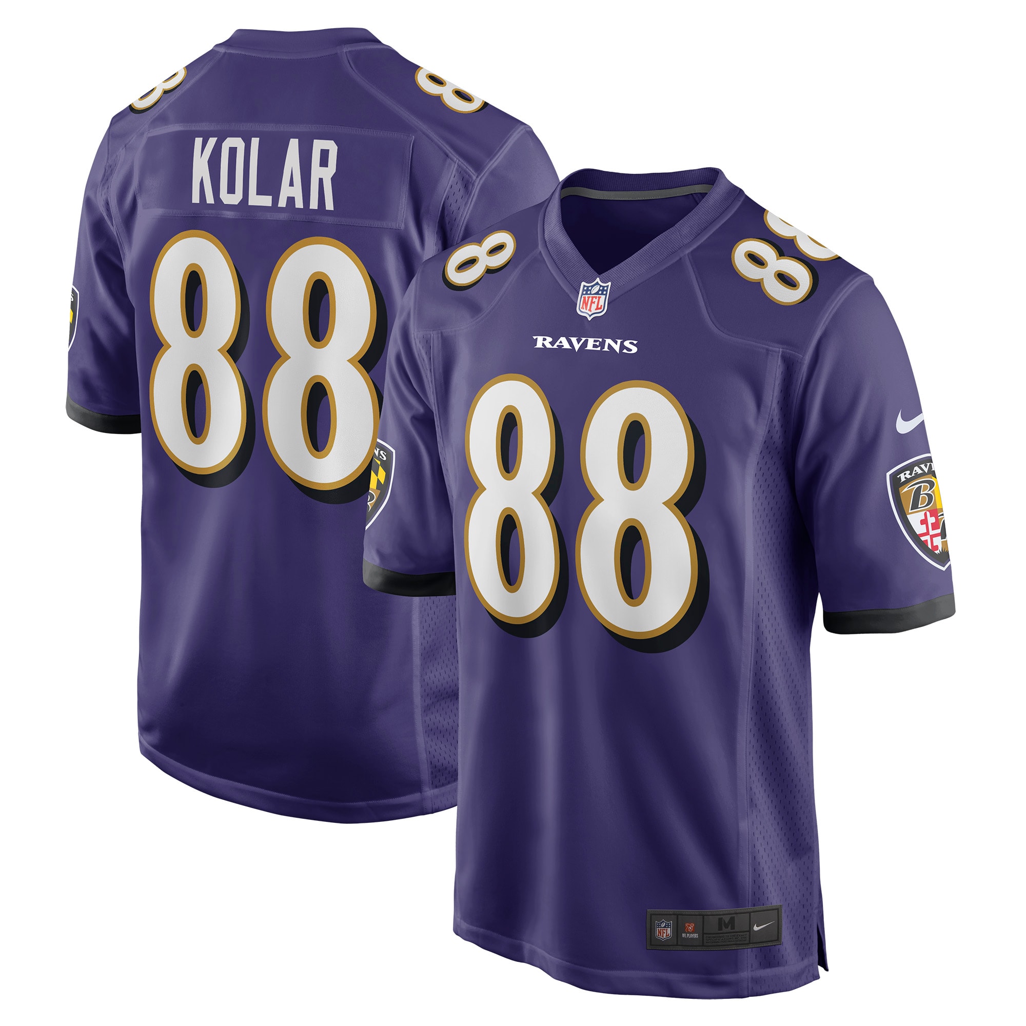 Baltimore Ravens Charlie Kolar Purple Player Game NFL Jersey Men's