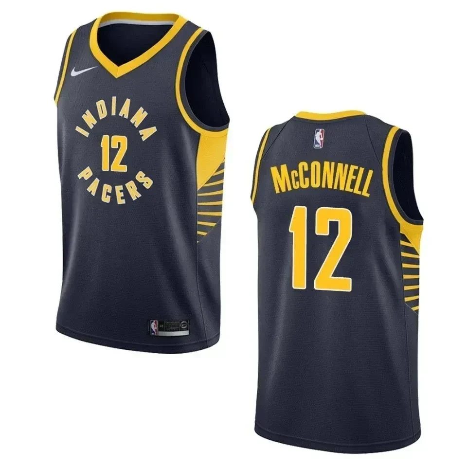 Indiana Pacers 12 T.j. Mcconnell Icon Swingman Navy NBA Jersey Men's