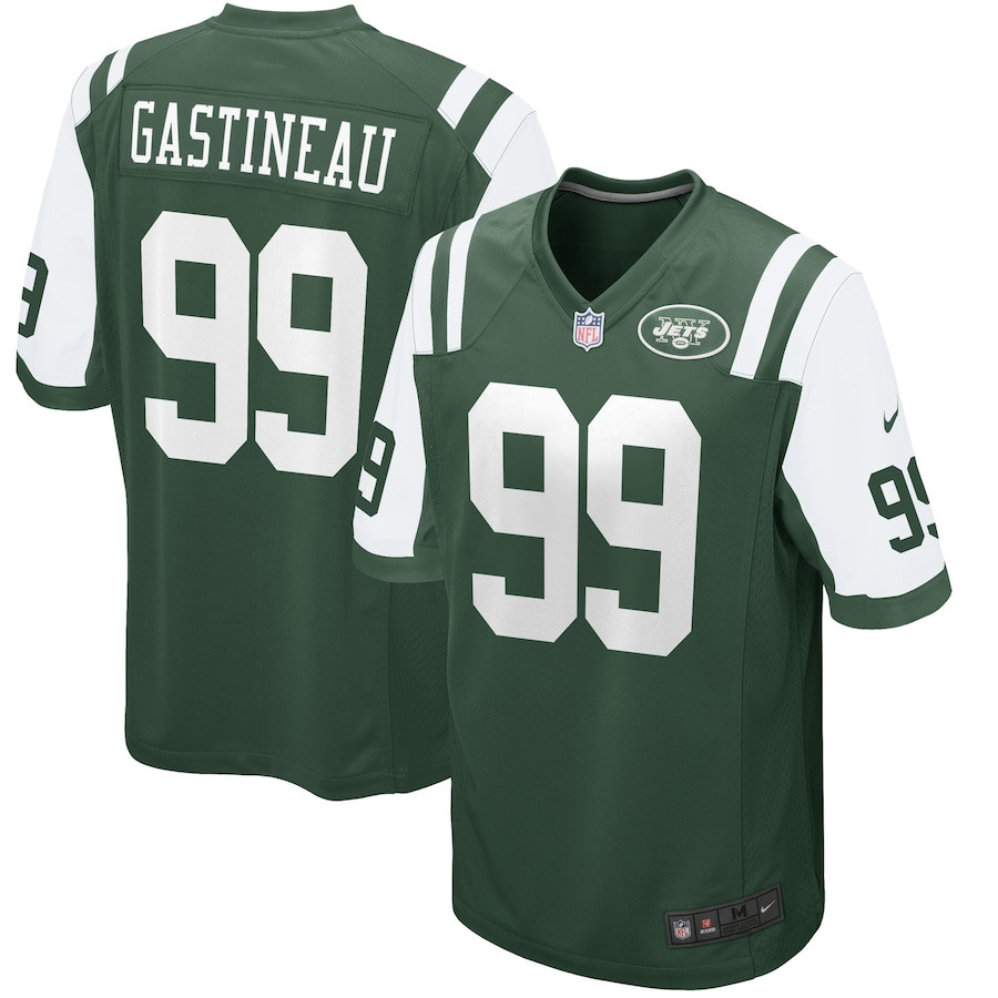Mark Gastineau 99 New York Jets Retired Game Green NFL Jersey Men's
