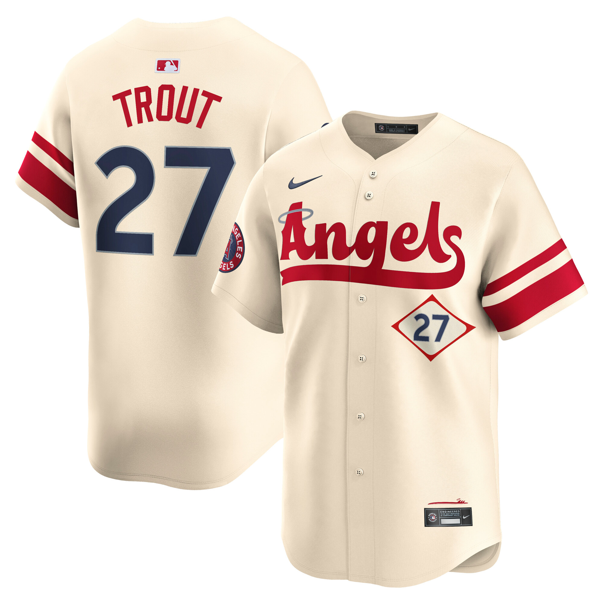 Los Angeles Angels Mike Trout Natural City Connect Limited MLB Jersey Men's