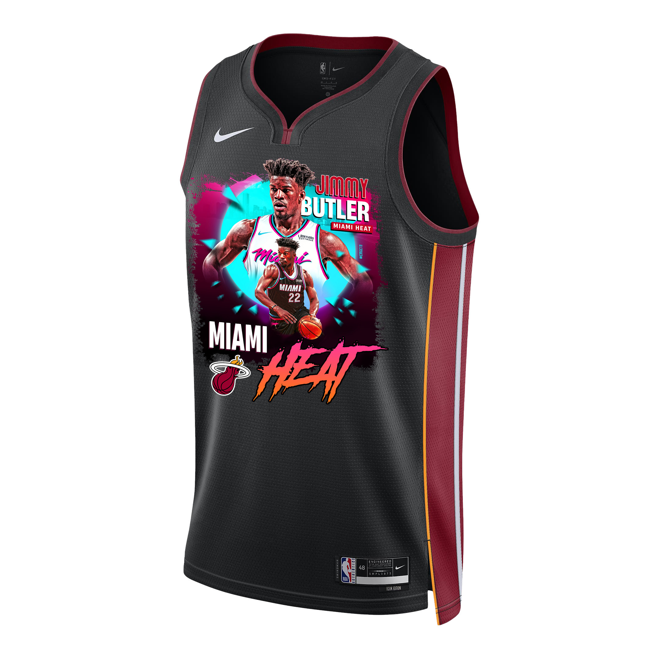 Jimmy Butler 22 Miami Heat's Gritty Leader 2023 Champions Swingman Black NBA Jersey Men's