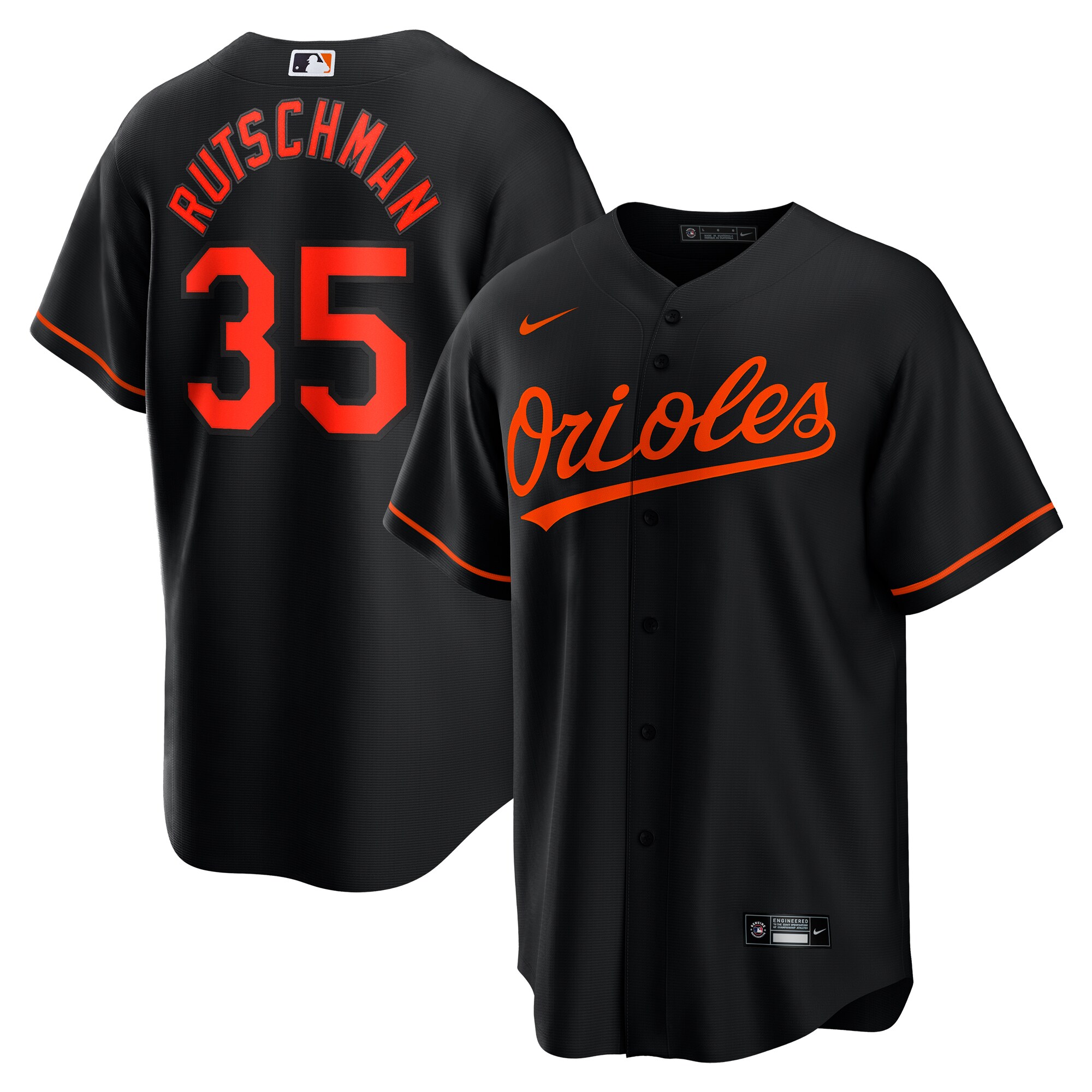 Baltimore Orioles Adley Rutschman Black Alternate Player MLB Jersey Men's