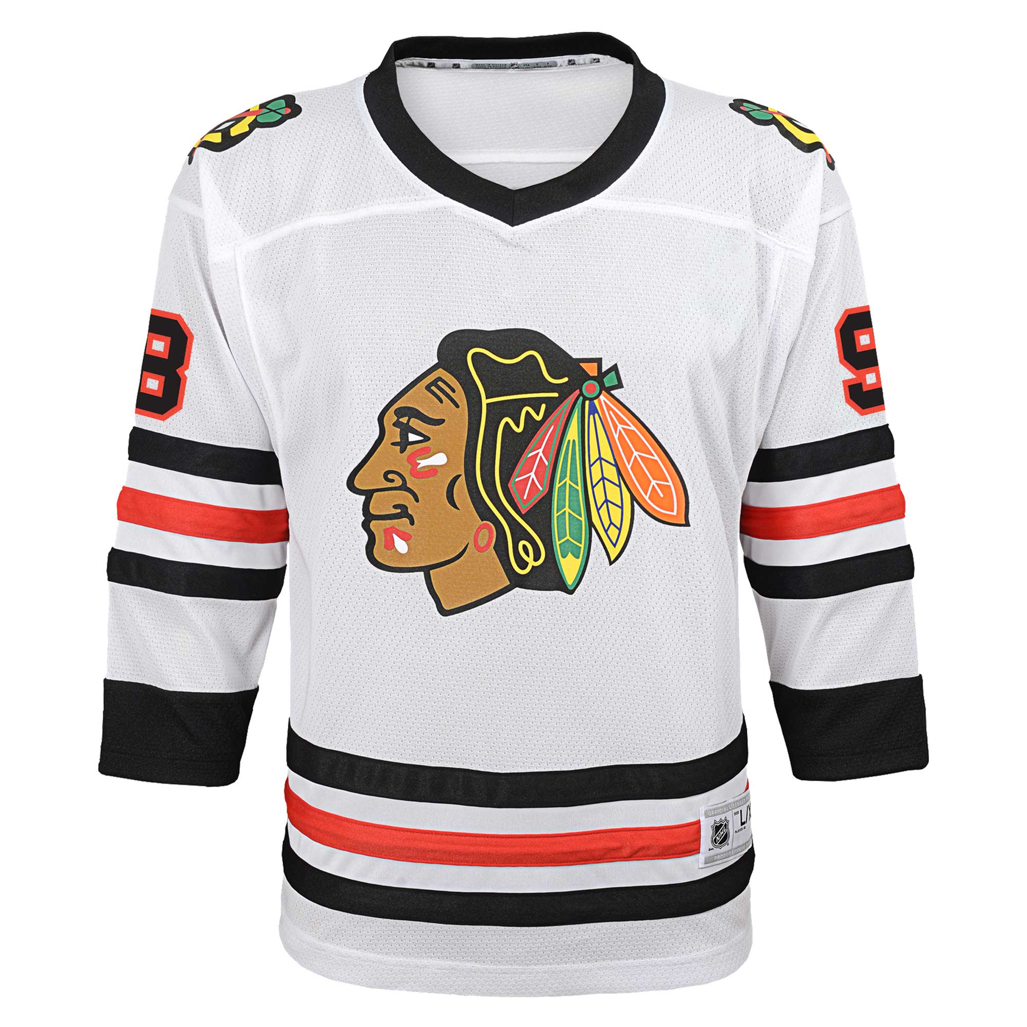 Chicago Blackhawks Connor Bedard White Away Player NHL Jersey Youth