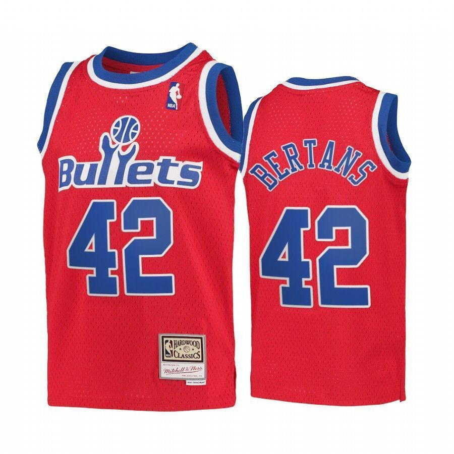 Davis Bertans Washington Wizards Kids Red Hardwood Classics NBA Jersey Youth