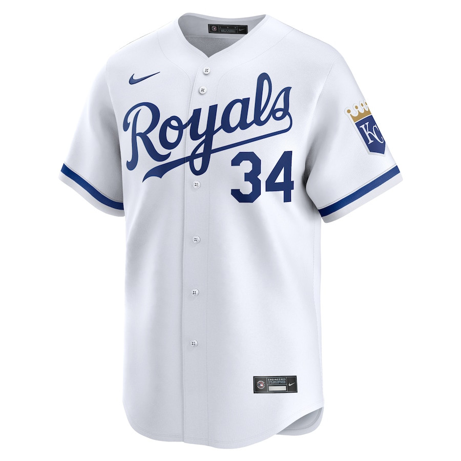 Freddy Fermin 34 Kansas City Royals Home Limited Player White MLB Jersey Men's