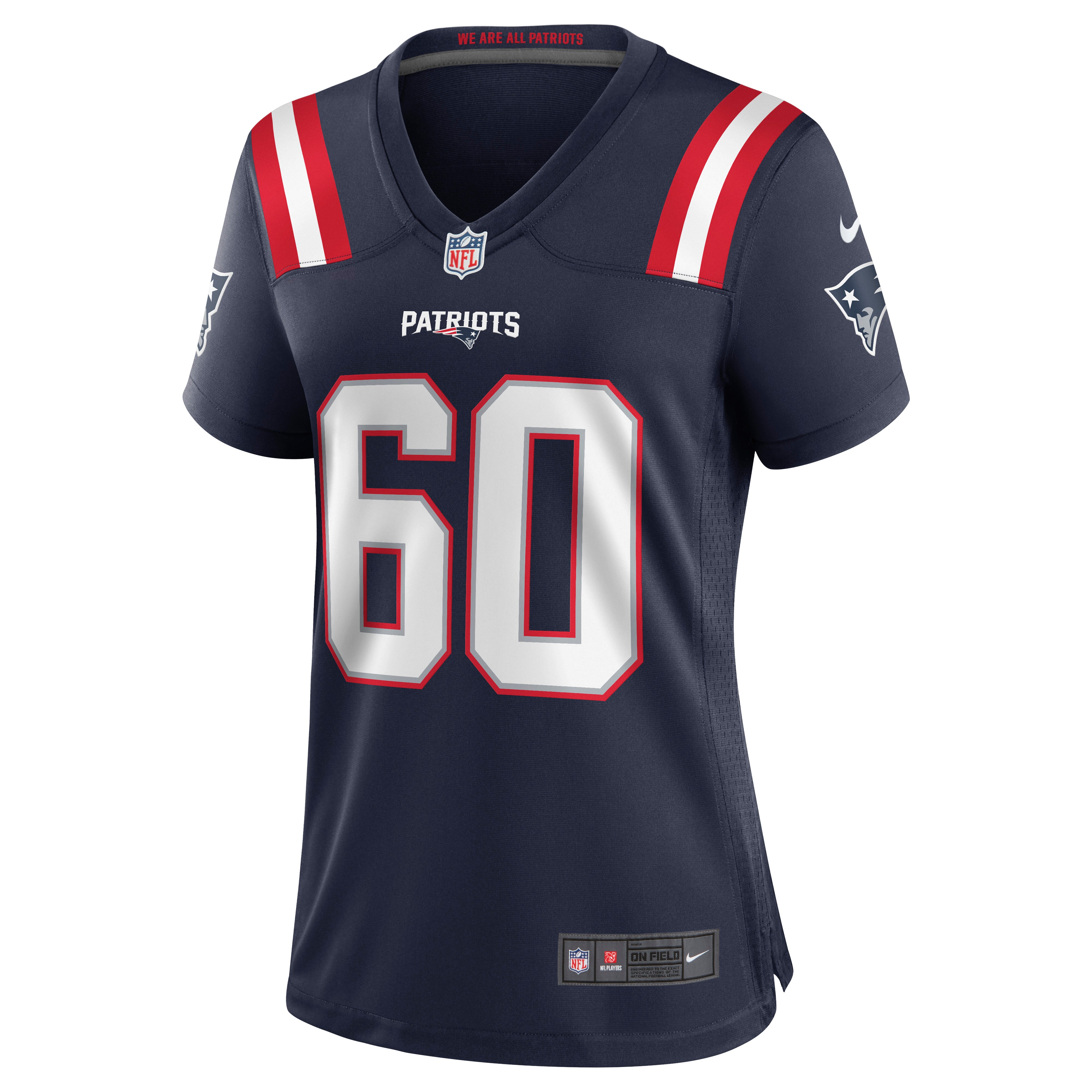 New England Patriots David Andrews Navy Game NFL Jersey Women's