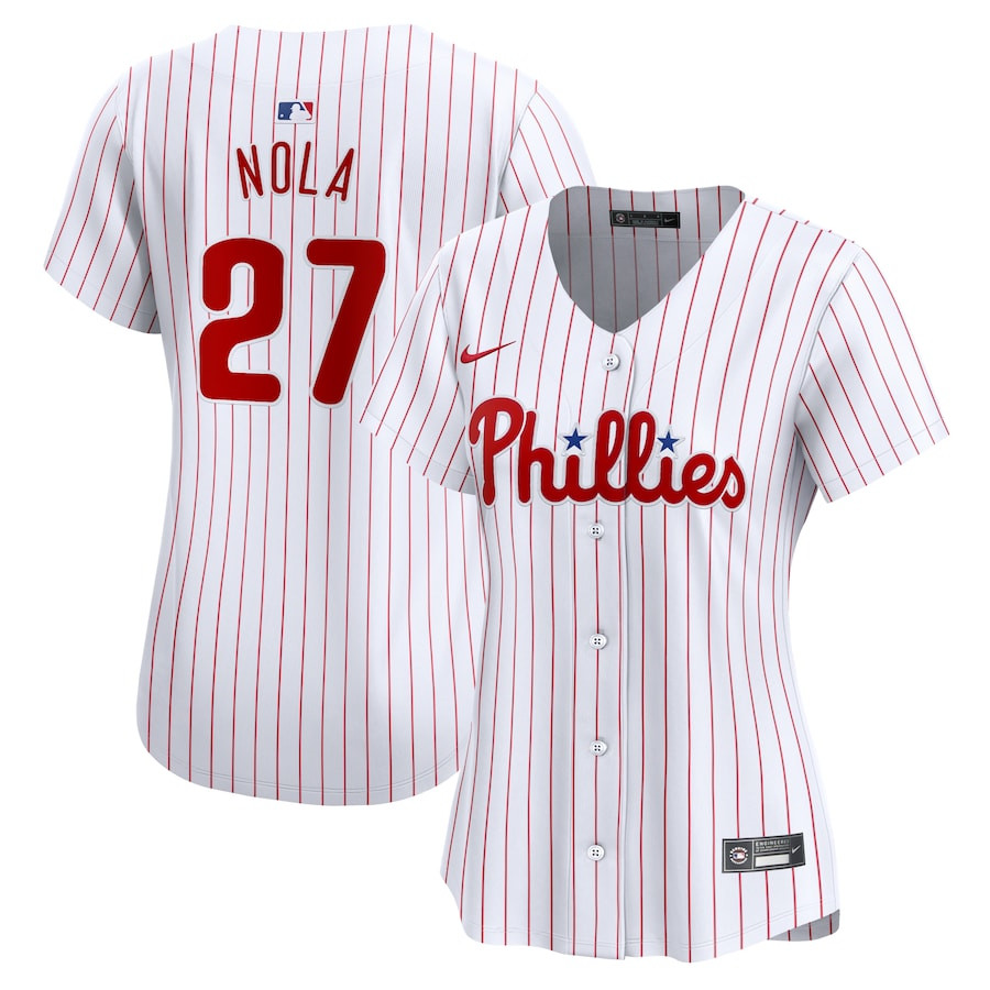 Aaron Nola 27 Philadelphia Phillies Home Limited Player White MLB Jersey Women's