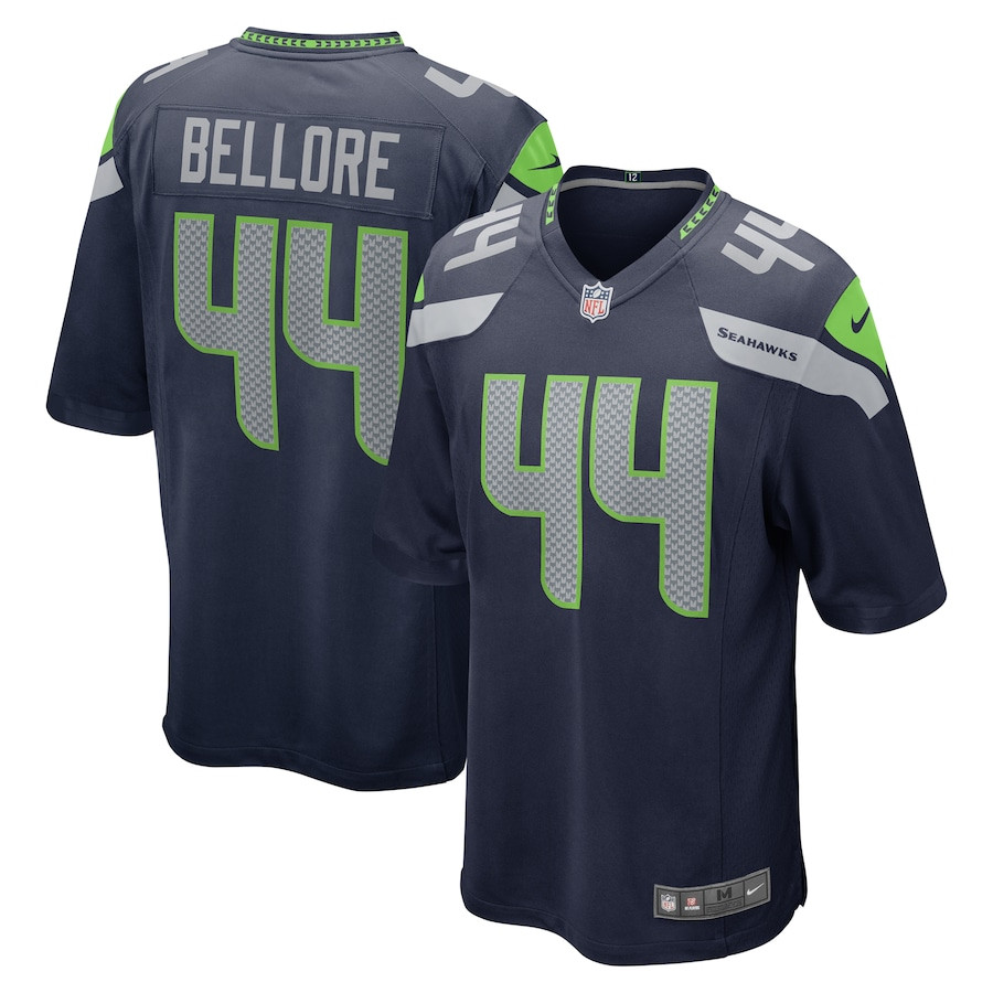 Nick Bellore 44 Seattle Seahawks Game College Navy NFL Jersey Men's