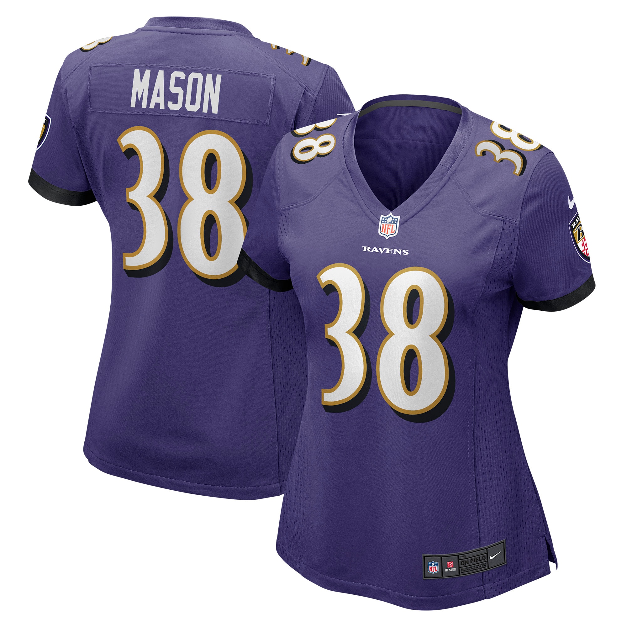 Baltimore Ravens Ben Mason Purple Game NFL Jersey Women's