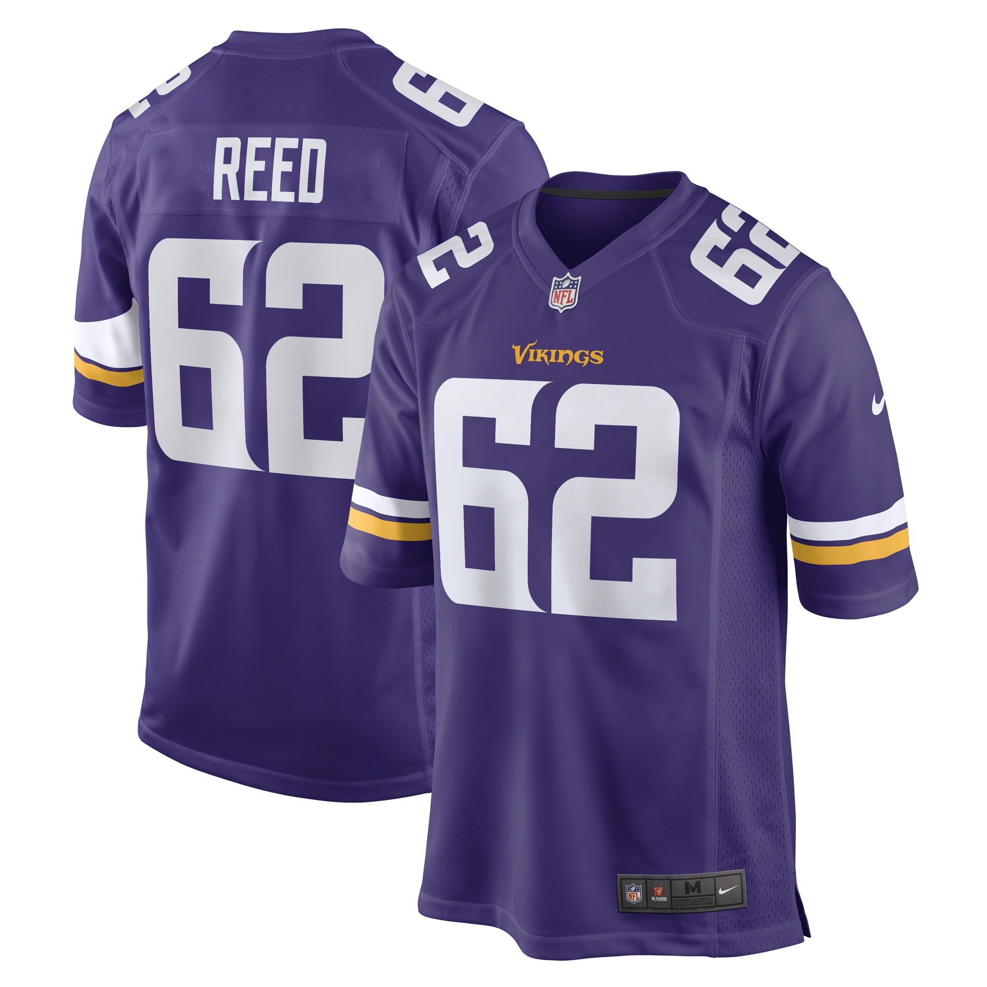 Minnesota Vikings Chris Reed Purple Game Player NFL Jersey Men's