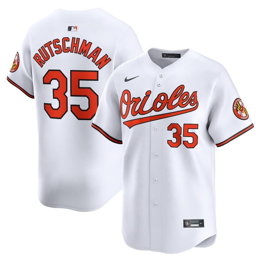 Adley Rutschman 35 Baltimore Orioles Home Limited Player White MLB Jersey Men's