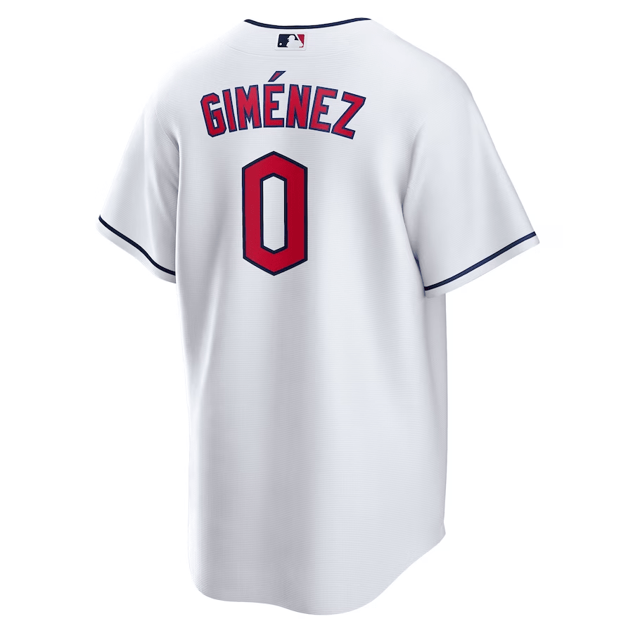 Andres Gimenez 0 Cleveland Guardians Home White MLB Jersey Men's