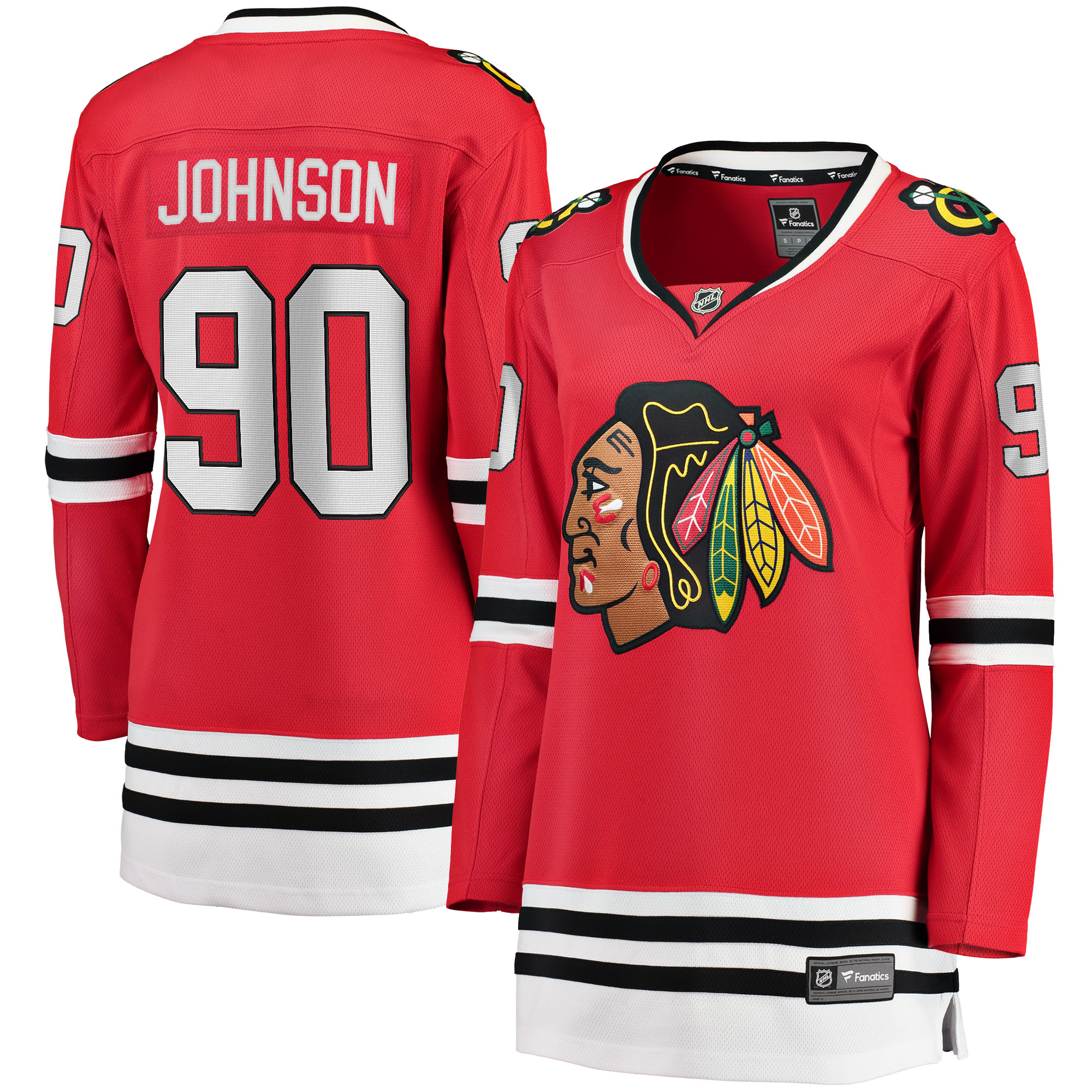 Chicago Blackhawks Tyler Johnson Red Breakaway Player NHL Jersey Women's
