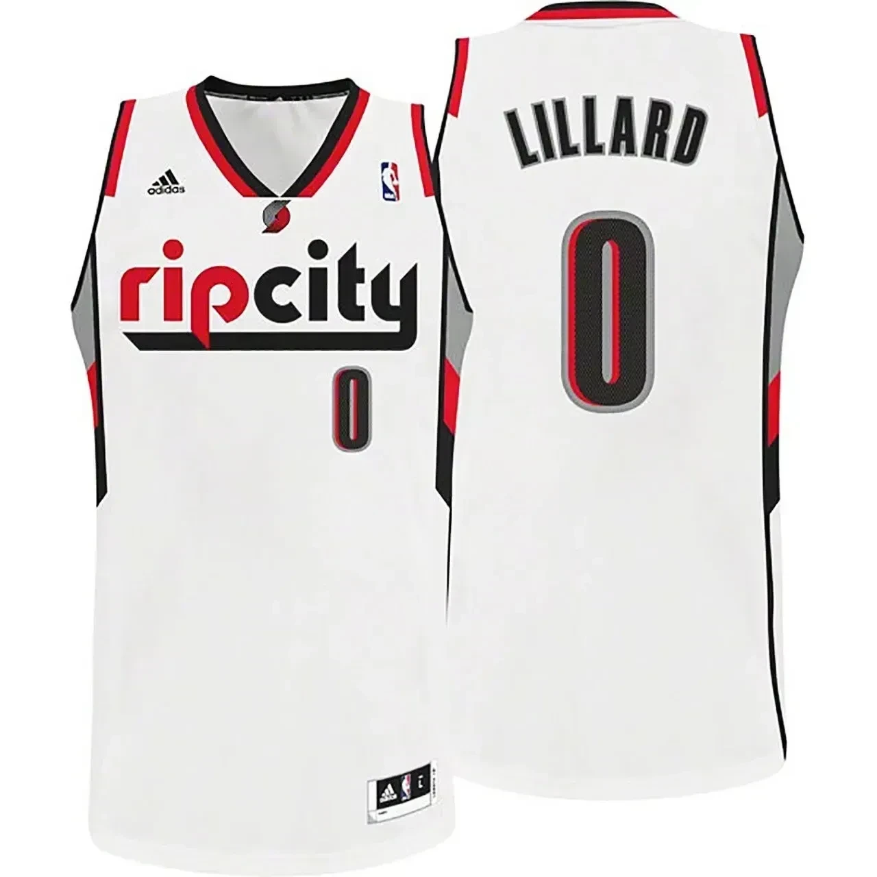 Damian Lillard Portland Trail Blazers 0 Rip Cit White Swingman NBA Jersey Men's