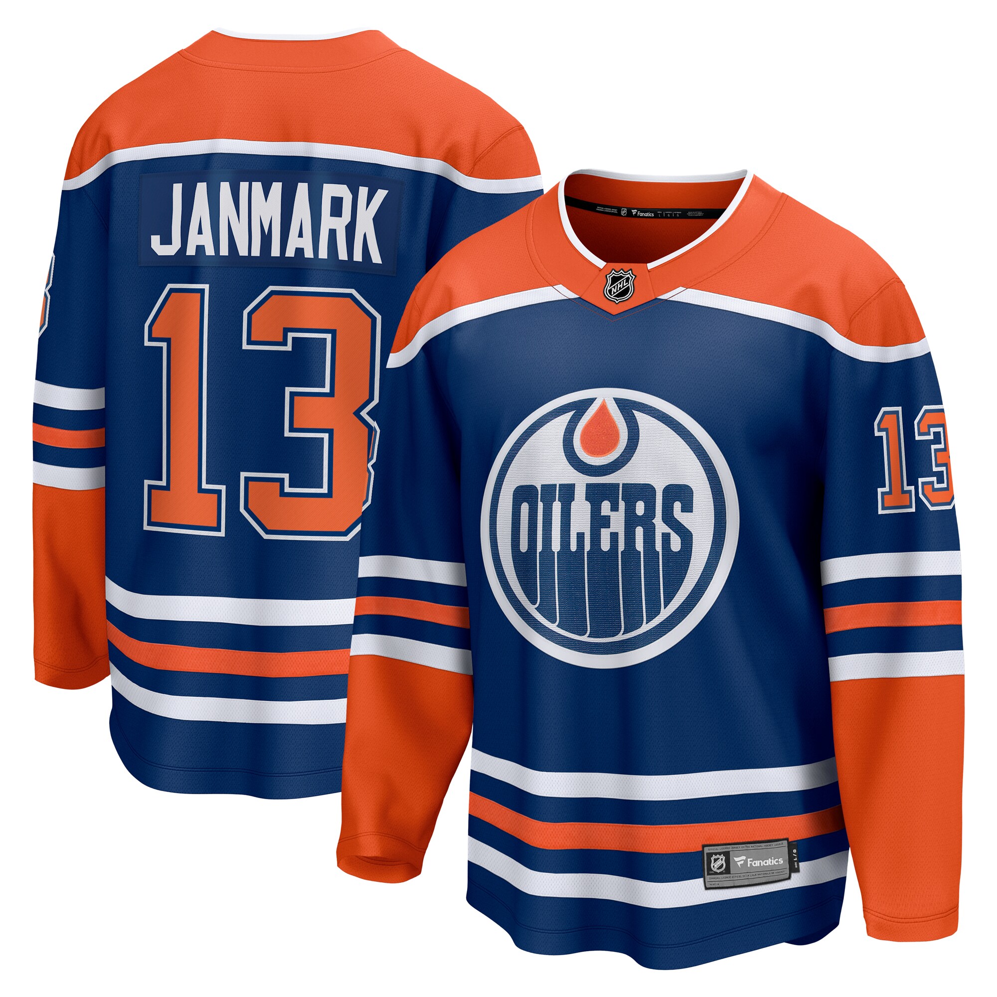 Edmonton Oilers Mattias Janmark Royal Home Breakaway NHL Jersey Men's
