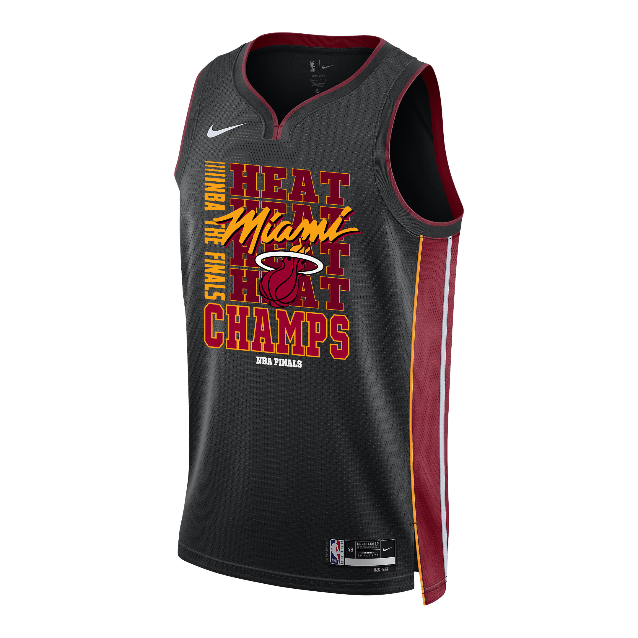 Miami Heat 2023 The Finals Champions Swingman Black NBA Jersey Men's