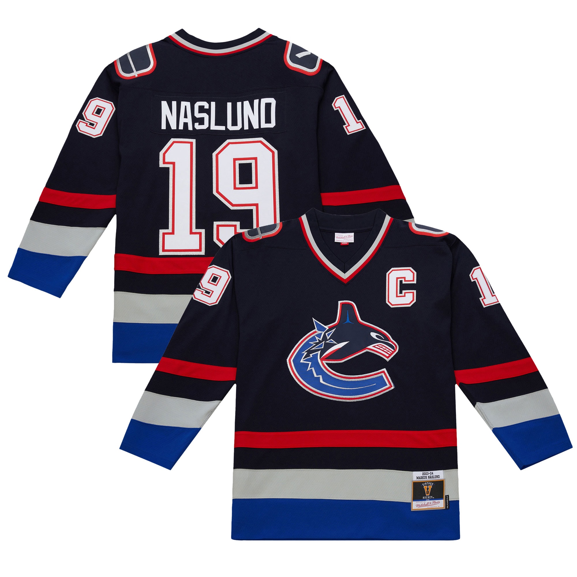Vancouver Canucks Markus Naslund Navy 2003-04 Power Play NHL Jersey Men's