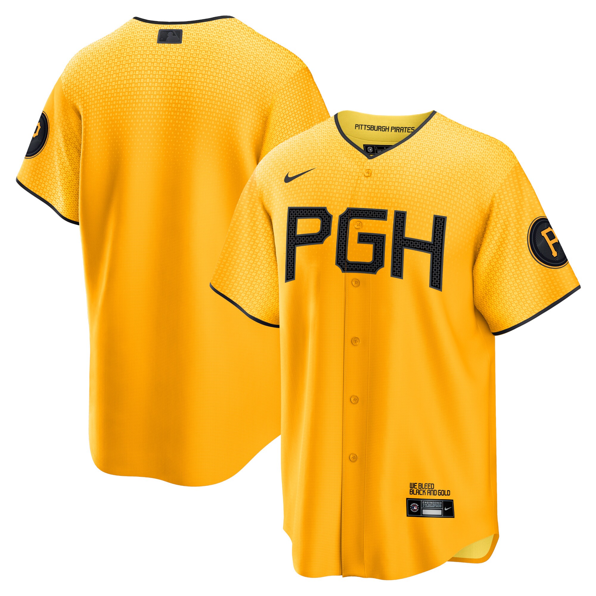 Pittsburgh Pirates Gold City Connect MLB Jersey Men's
