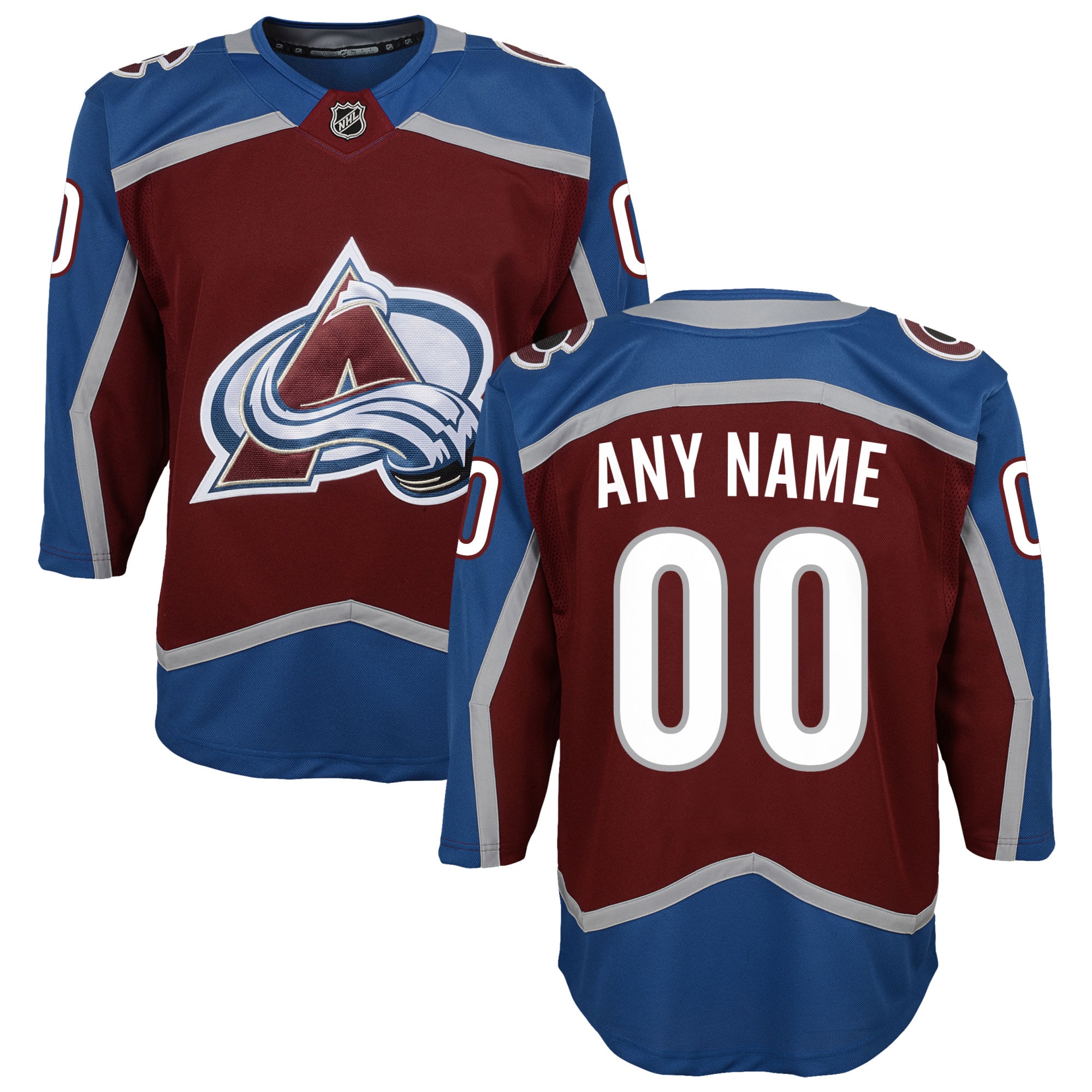 Colorado Avalanche Burgundy Home Premier Custom NHL Jersey Youth
