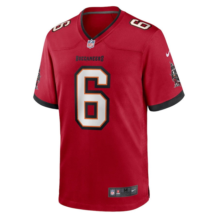 Baker Mayfield 6 Tampa Bay Buccaneers Game Red NFL Jersey Men's