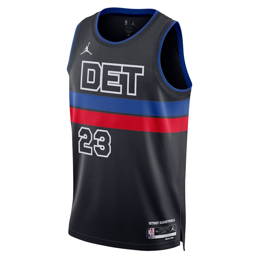 Jaden Ivey 23 Detroit Pistons Unisex Swingman Statement Edition Black NBA Jersey Unisex