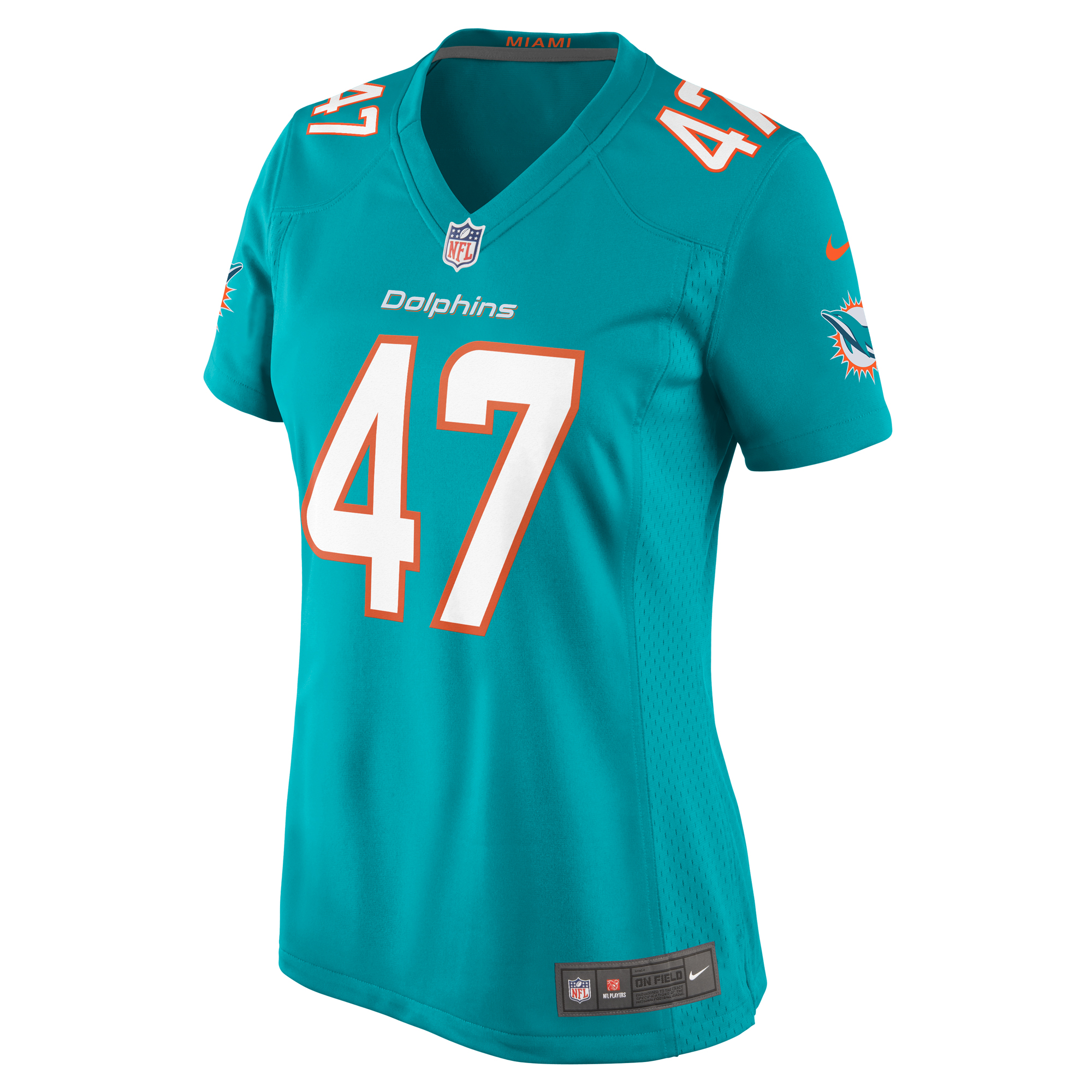 Miami Dolphins Cam Brown Aqua Game NFL Jersey Women's
