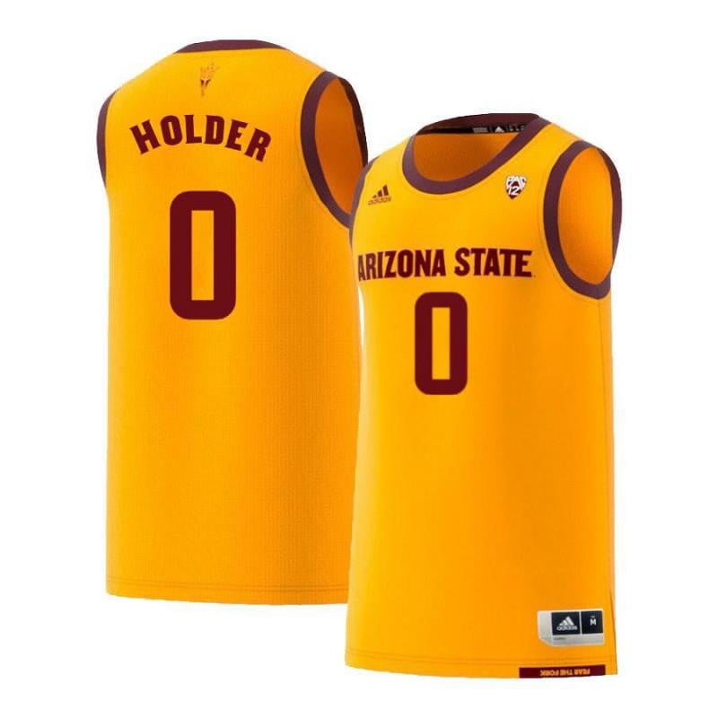 0 Tra Holder Yellow Retro Arizona State Sun Devils NCAA Jersey Men's