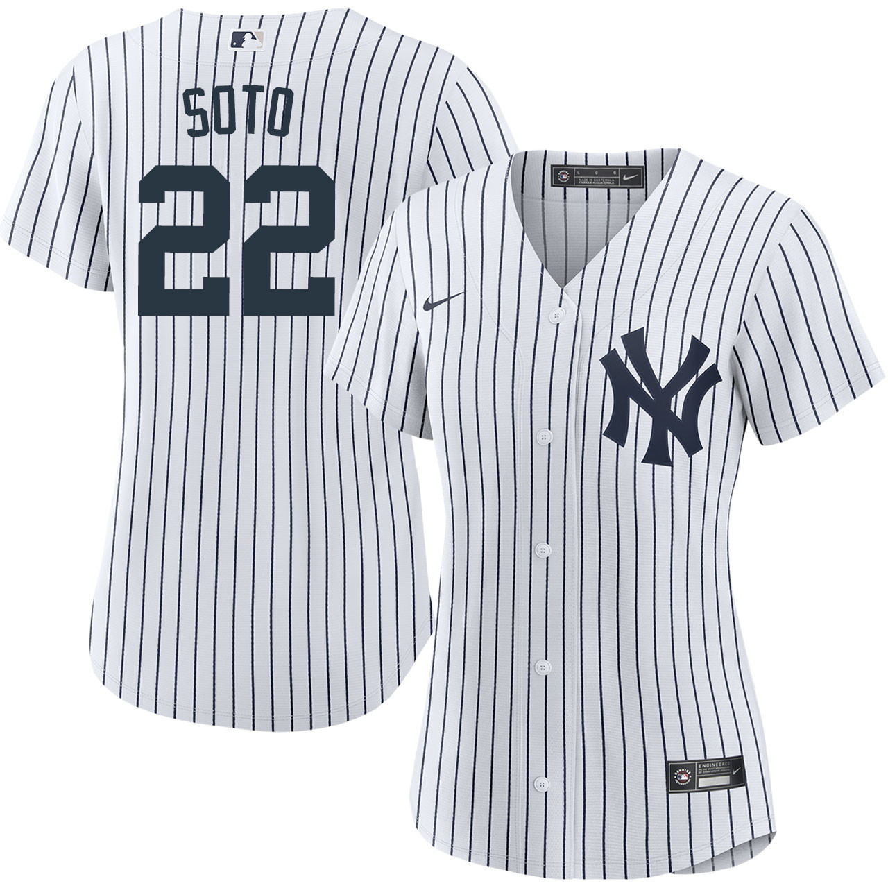 Juan Soto 22 New York Yankees Home White MLB Jersey Women's