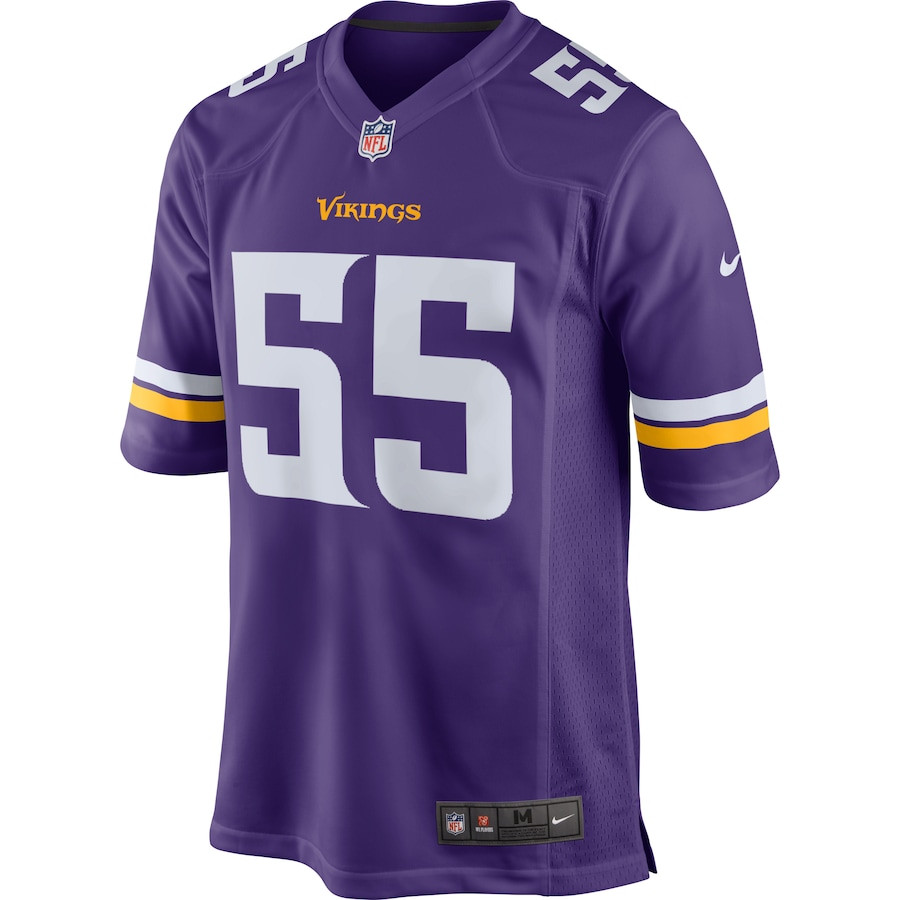 Anthony Barr 55 Minnesota Vikings Game Purple NFL Jersey Men's