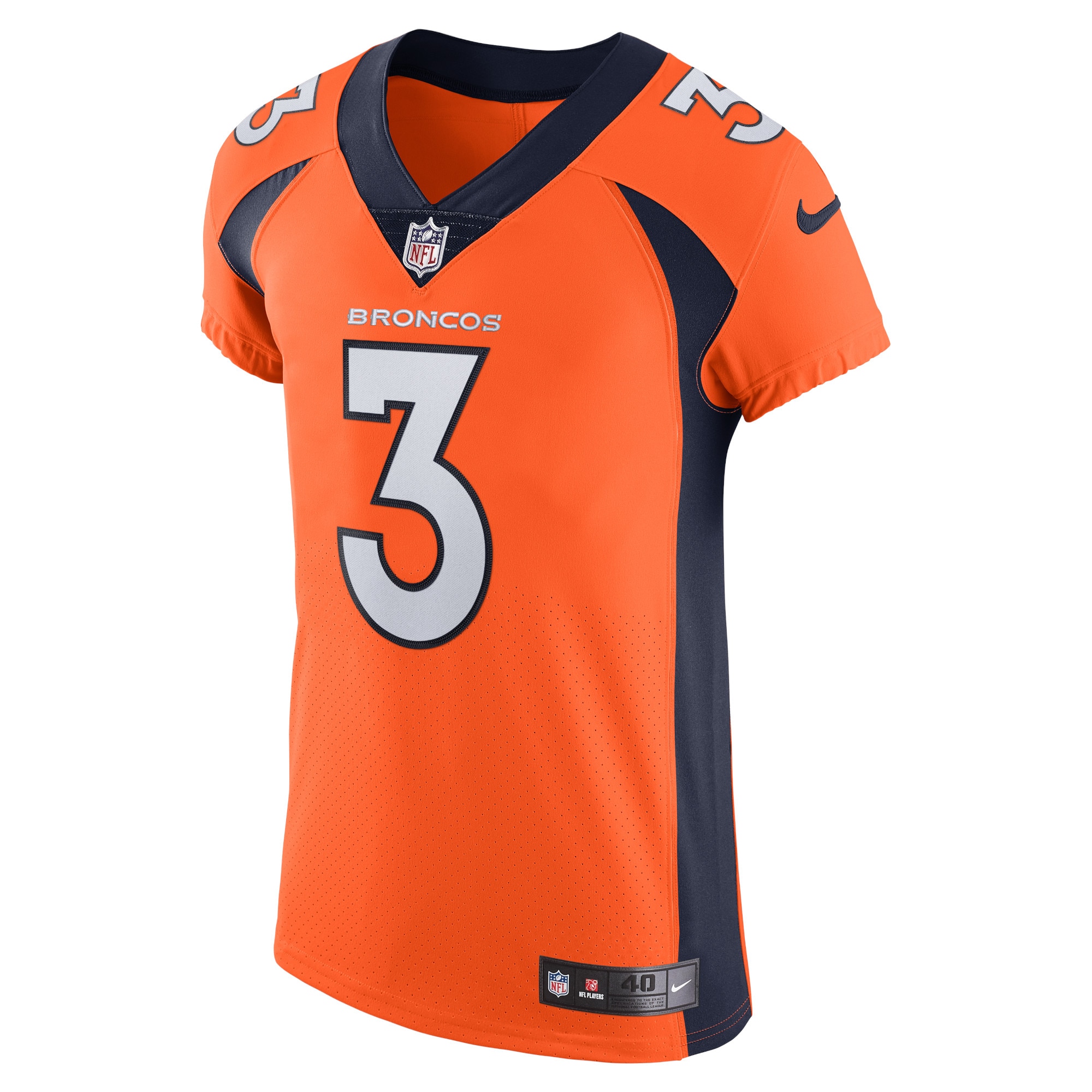 Denver Broncos Russell Wilson Orange Vapor Elite NFL Jersey Men's