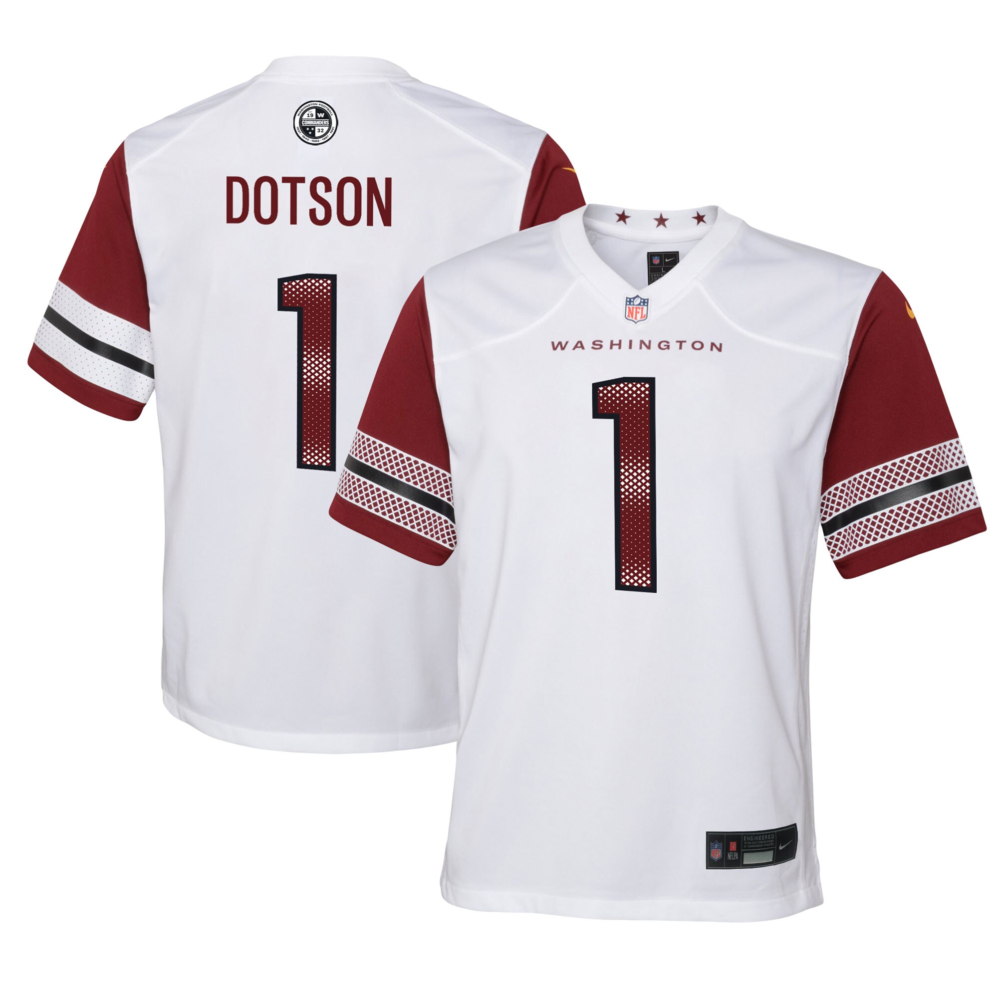 Washington Commanders Jahan Dotson White Game NFL Jersey Youth