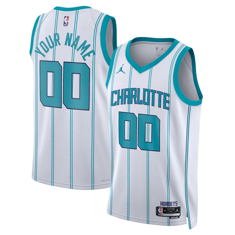Charlotte Hornets 2023/24 Association Swingman Custom White NBA Jersey Men's