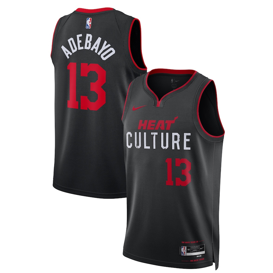Bam Adebayo 13 Miami Heat 2023/24 Swingman City Editio Unisex Black NBA Jersey Unisex