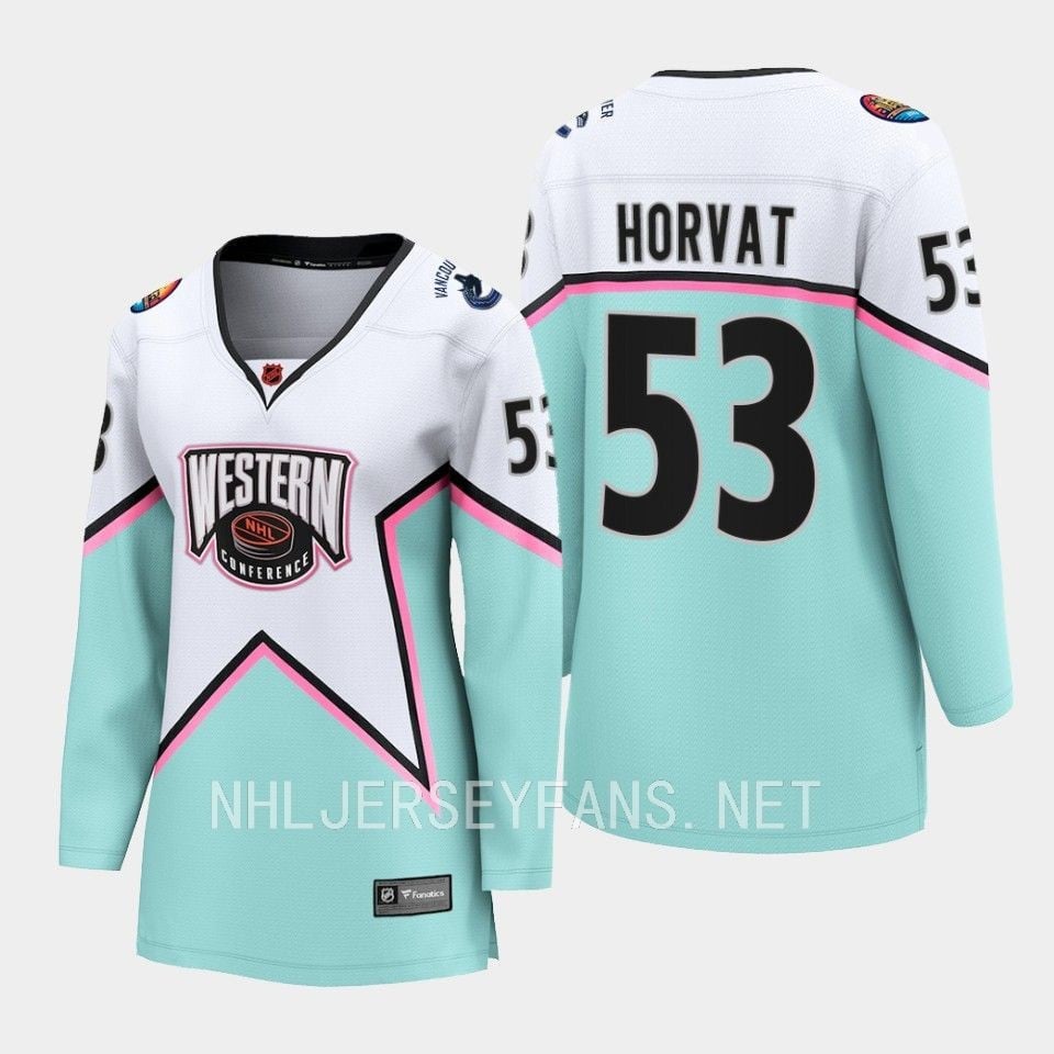 Bo Horvat 53 Vancouver Canucks Bo Horvat 2023 All Star Game White Equipment NHL Jersey Men's