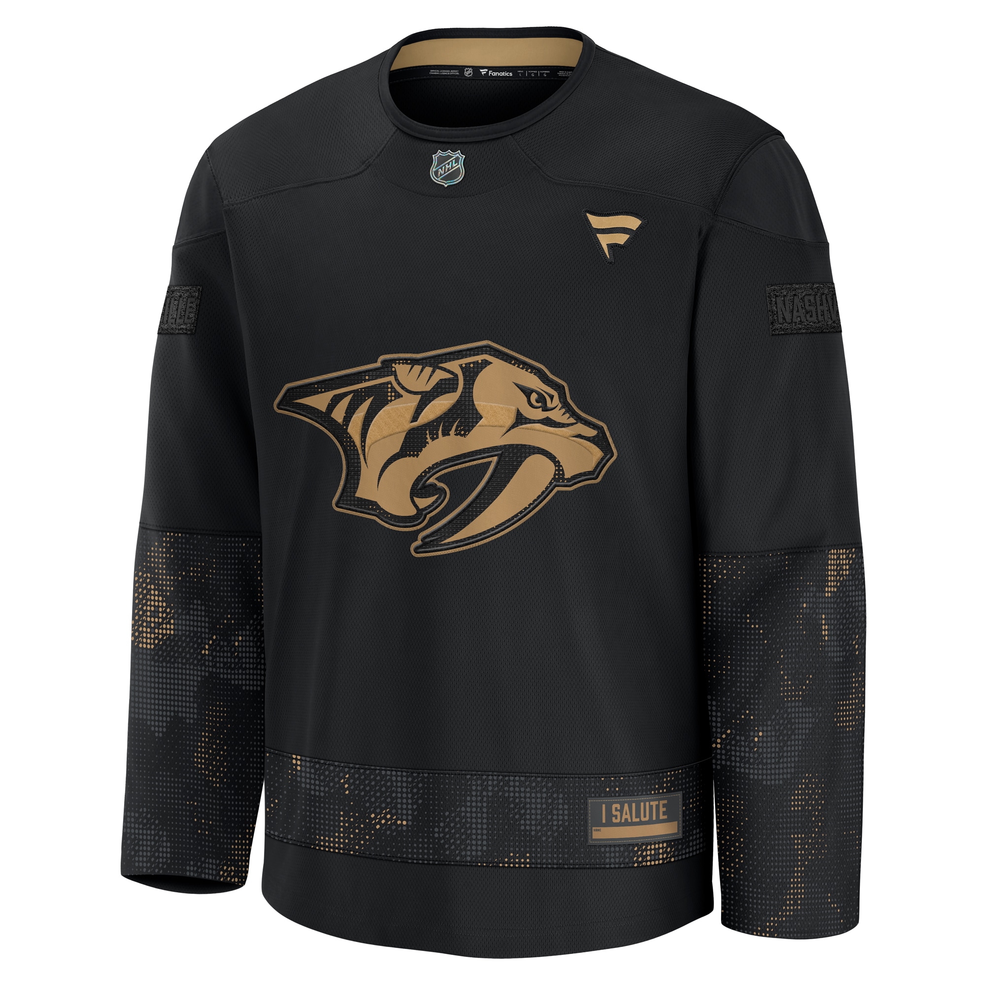 Nashville Predators Black 2024 Military Appreciation Practice NHL Jersey Men's