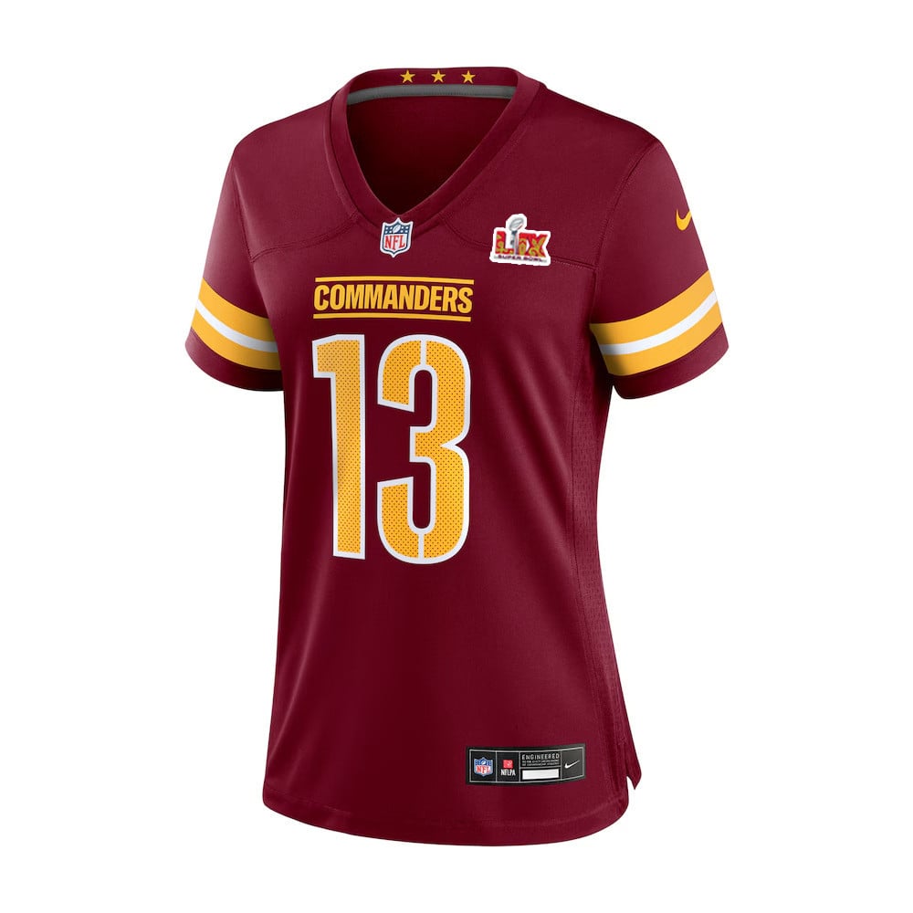 K.J. Osborn #13 Washington Commanders Super Bowl LIX Burgundy NFL Jersey Women's