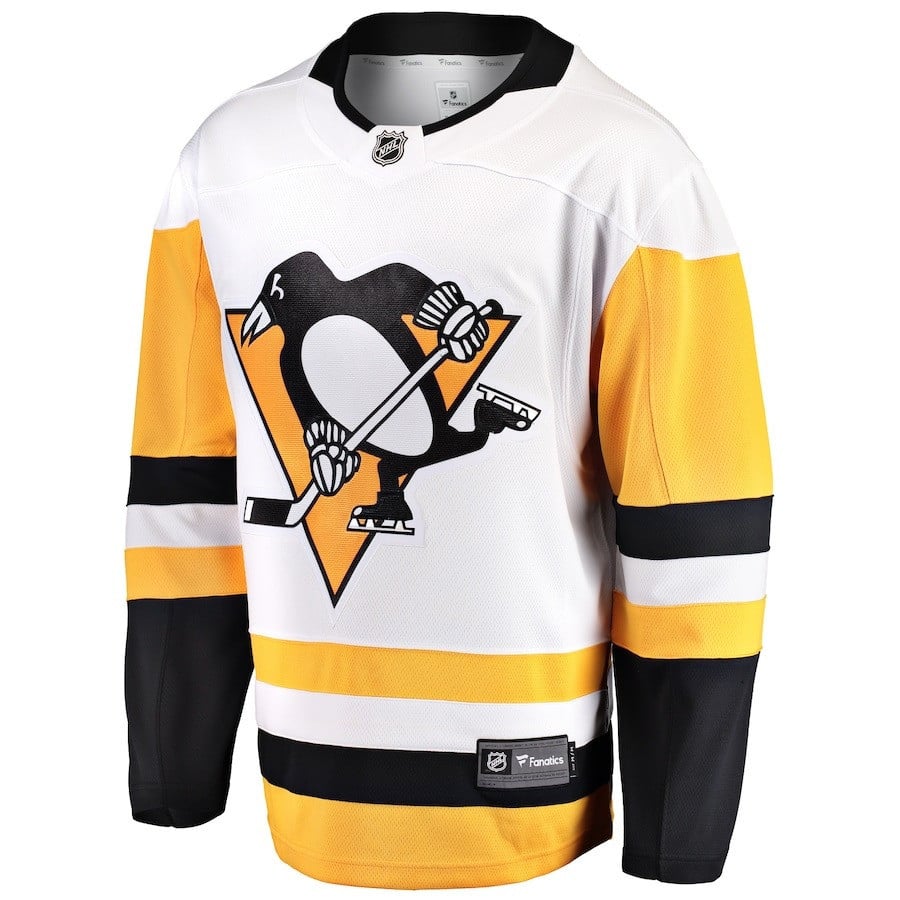 Brayden Yager #29 Pittsburgh Penguins 2023 Draft Away White/Yellow NHL Jersey Men's